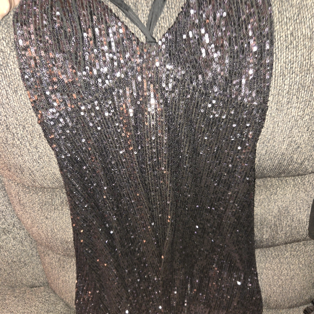 Sequin Black Mini Dress